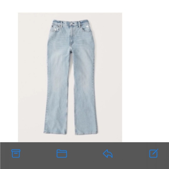 Abercrombie & Fitch 70s Vintage Flare Ultra High Rise Curve Love Jeans size 28s - Picture 7 of 7